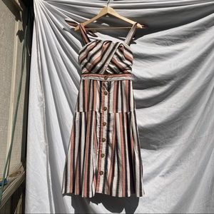 Gianni Bono sundress, striped, tie straps, size small